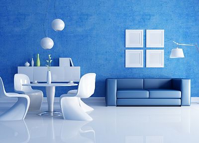 синий, дизайн, интерьер - случайные обои для рабочего стола