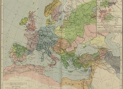 Европа, карты, средневековый - случайные обои для рабочего стола