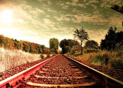 природа, железнодорожные пути - случайные обои для рабочего стола