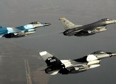 самолет, военный, самолеты, F- 16 Fighting Falcon - оригинальные обои рабочего стола