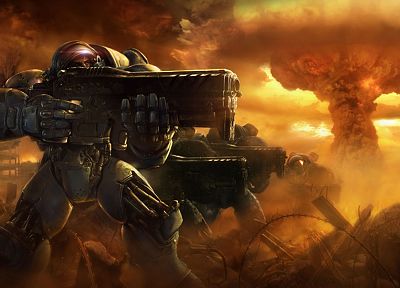 ядерные взрывы, StarCraft II - случайные обои для рабочего стола
