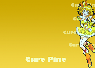 Pretty Cure, простой фон, Cure Pine - оригинальные обои рабочего стола
