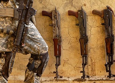 солдаты, пистолеты, Армия США - обои на рабочий стол