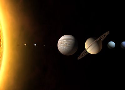 Солнце, космическое пространство, Солнечная система, планеты, астрономия - обои на рабочий стол
