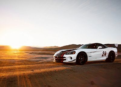 Солнце, песок, автомобили, пустыня, транспортные средства, Dodge Viper, Dodge Viper SRT - 10 ACR - обои на рабочий стол