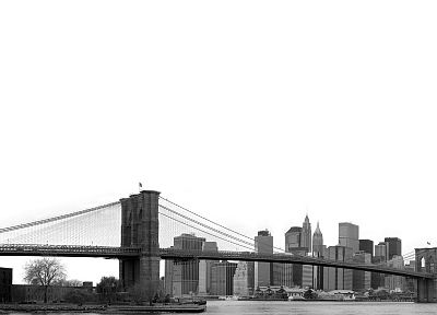 мосты, Нью-Йорк, город небоскребов - обои на рабочий стол