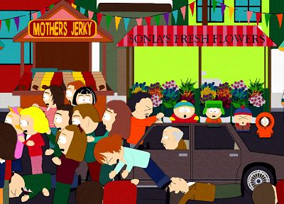 South Park, Эрик Картман, Стэн Марш, старики, Кенни Маккормик, Кайл Брофловски - копия обоев рабочего стола