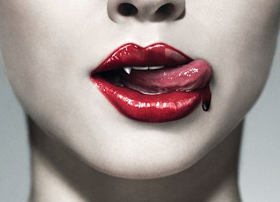 губы, True Blood, язык, вампиры - обои на рабочий стол