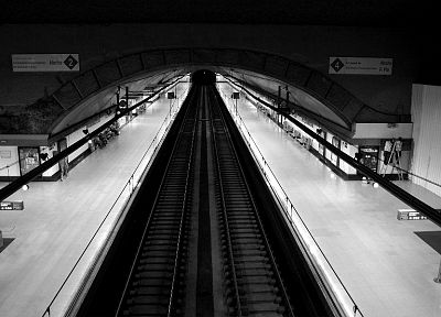 метро, оттенки серого, монохромный - случайные обои для рабочего стола