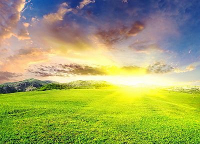 пейзажи, Солнце, трава - случайные обои для рабочего стола