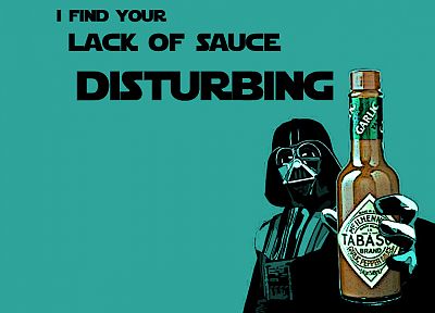 темнота, Дарт Вейдер, смешное, реклама, Tabasco Sauce - случайные обои для рабочего стола