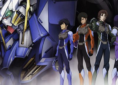 LockOn Stratos, Gundam 00, Tieria Erde, Setsuna Ф. Seiei, Halleluja haptism - копия обоев рабочего стола