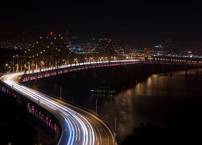 ночь, мосты - случайные обои для рабочего стола