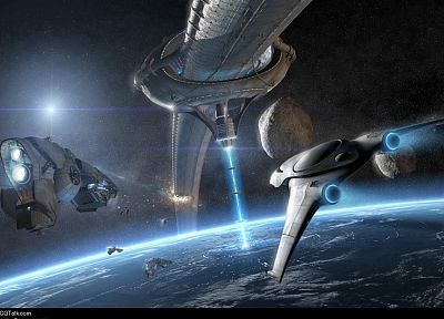 космическое пространство, Фэнтази, космические корабли, сражения, научная фантастика, транспортные средства - обои на рабочий стол