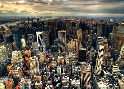 города, здания, Манхэттен, панорама - случайные обои для рабочего стола