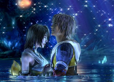 Final Fantasy, видеоигры, любовь, Юна, Tidus, Final Fantasy X - случайные обои для рабочего стола
