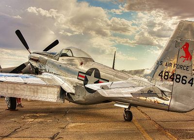 самолет, Вторая мировая война, бойцы, P - 51 Mustang - обои на рабочий стол