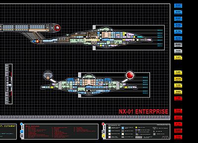звездный путь, схема, Star Trek схемы, Star Trek Enterprise - случайные обои для рабочего стола