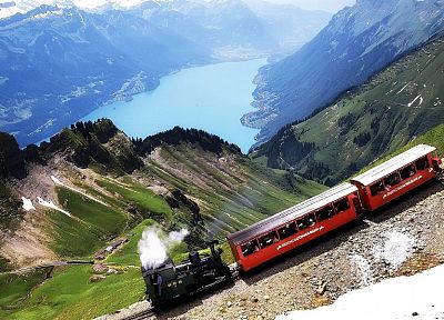 горы, пейзажи, Швейцария, озера - обои на рабочий стол