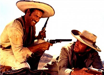пистолеты, кино, Клинт Иствуд, западная, шляпы - обои на рабочий стол