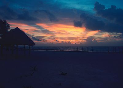 закат, пейзажи, пляжи - оригинальные обои рабочего стола