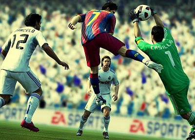видеоигры, Реал, ФК Барселона, футбольные команды - обои на рабочий стол