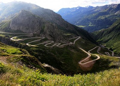 горы, дороги, Gotthard Pass - копия обоев рабочего стола