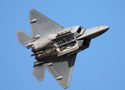 самолет, бомбы, военный, Raptor, F-22 Raptor - случайные обои для рабочего стола
