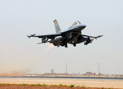самолет, военный, снять, самолеты, F- 16 Fighting Falcon - обои на рабочий стол