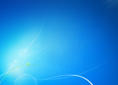 Windows 7, листья, Microsoft Windows, синий фон - копия обоев рабочего стола