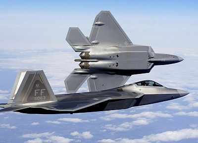 самолет, военный, F-22 Raptor, истребители - обои на рабочий стол