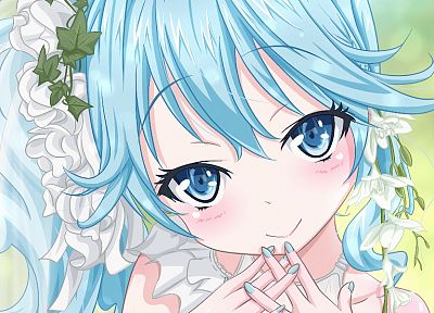 синие волосы, Denpa Онна в Seishun Otoko, Touwa Erio, аниме девушки - похожие обои для рабочего стола