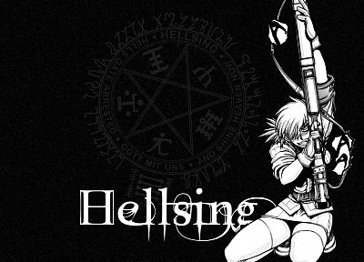 Hellsing, вампиры, Seras Виктория, аниме - обои на рабочий стол