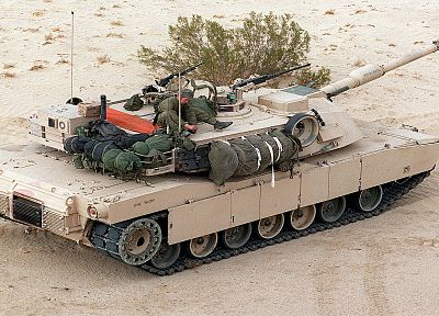 пустыня, танки, доспехи, M1 Abrams - обои на рабочий стол