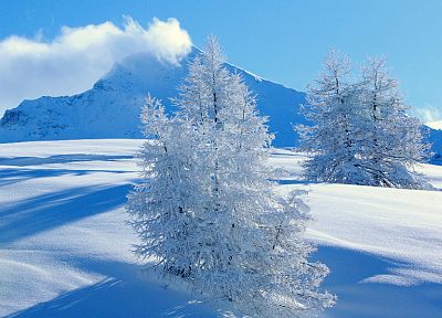 горы, природа, снег - обои на рабочий стол