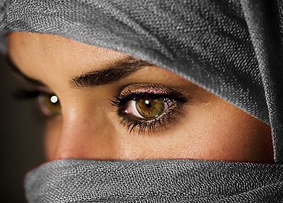 девушки, глаза, мусульманин, Ислам, карие глаза, шарфы, лица, хиджаб, никаб - случайные обои для рабочего стола