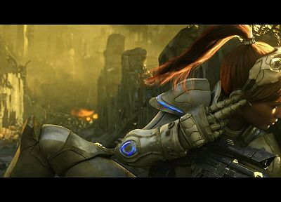 видеоигры, руины, призраки, доспехи, Сара Керриган Королева Клинков, StarCraft II - случайные обои для рабочего стола
