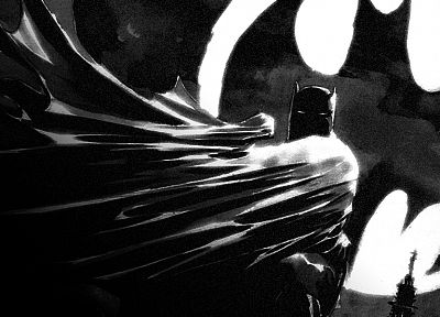Бэтмен, DC Comics, оттенки серого - случайные обои для рабочего стола