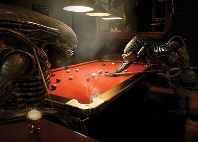 Aliens Vs Predator фильма, бильярдных столов - оригинальные обои рабочего стола