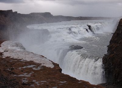 пейзажи, природа, Исландия, водопады - обои на рабочий стол