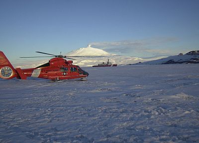 пейзажи, снег, самолет, вертолеты, транспортные средства - случайные обои для рабочего стола