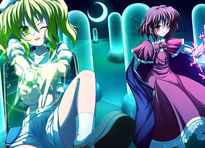 Тохо, магия, Окадзаки Юмеми, аниме девушки, Kitashirakawa Chiyuri - обои на рабочий стол