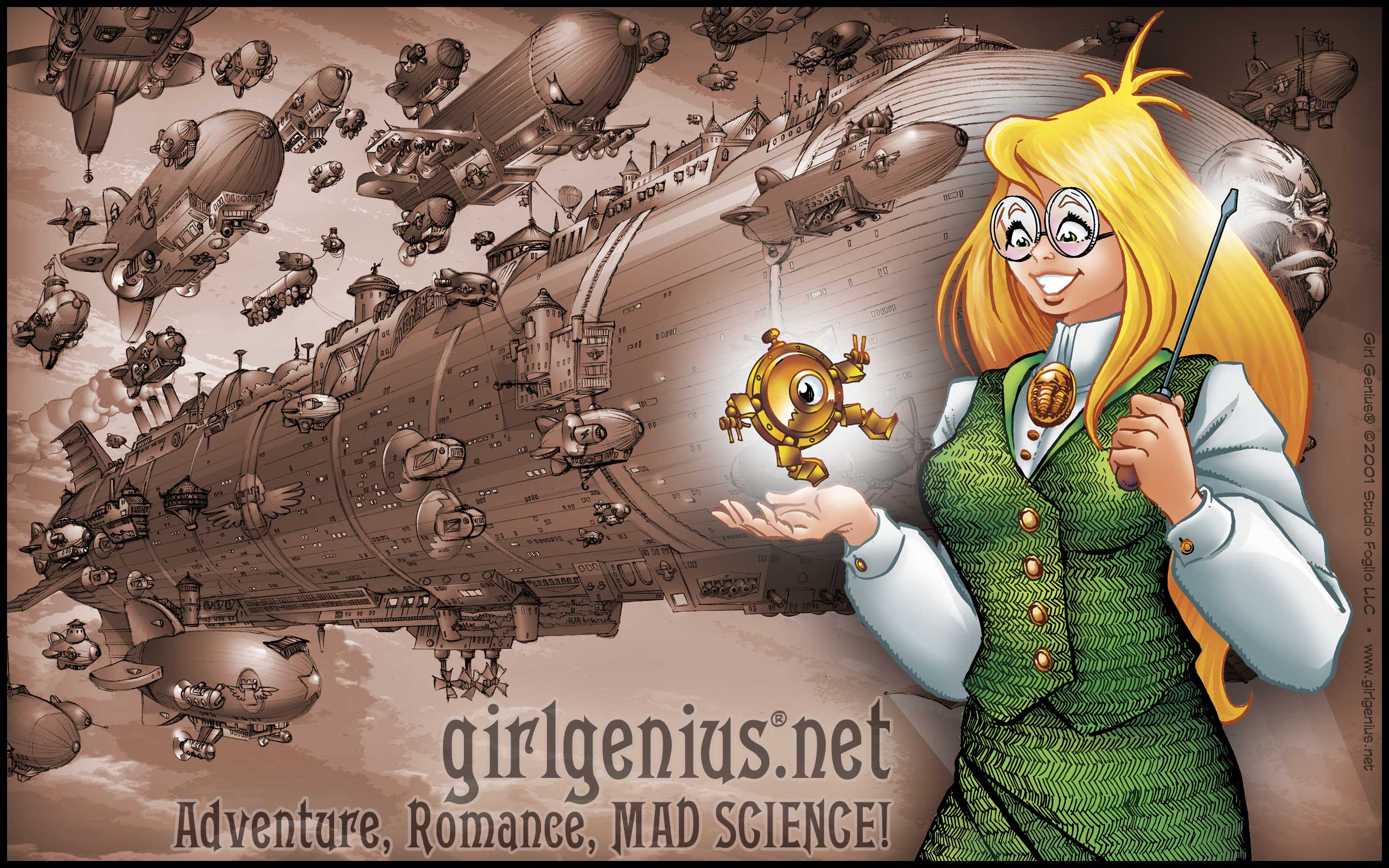 Adventures romance. Comics girl Genius. Girl Genius: Adventures in Castle Heterodyne.