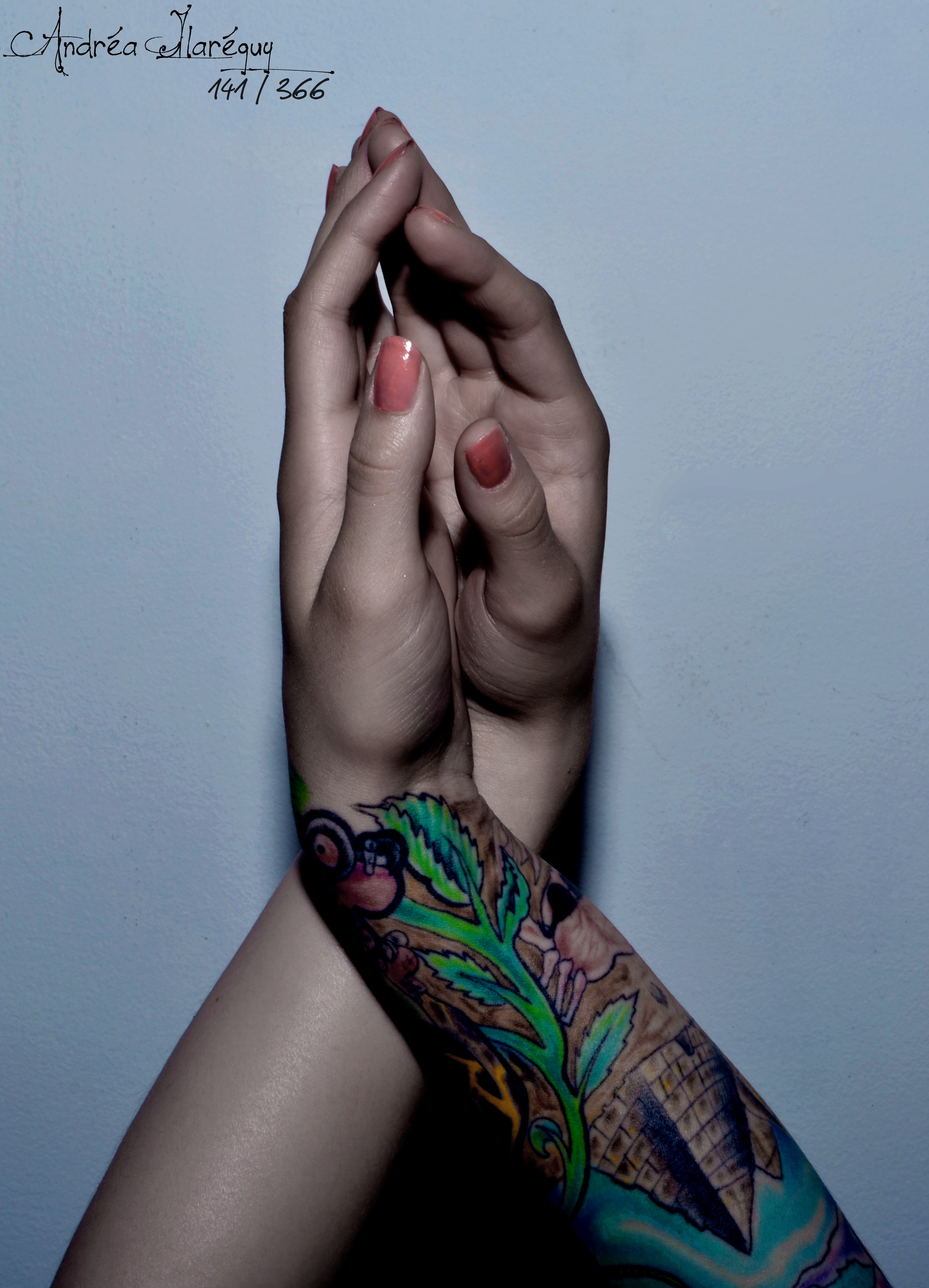 татуировки, руки, автопортрет, Андреа La Pirate - обои на рабочий стол