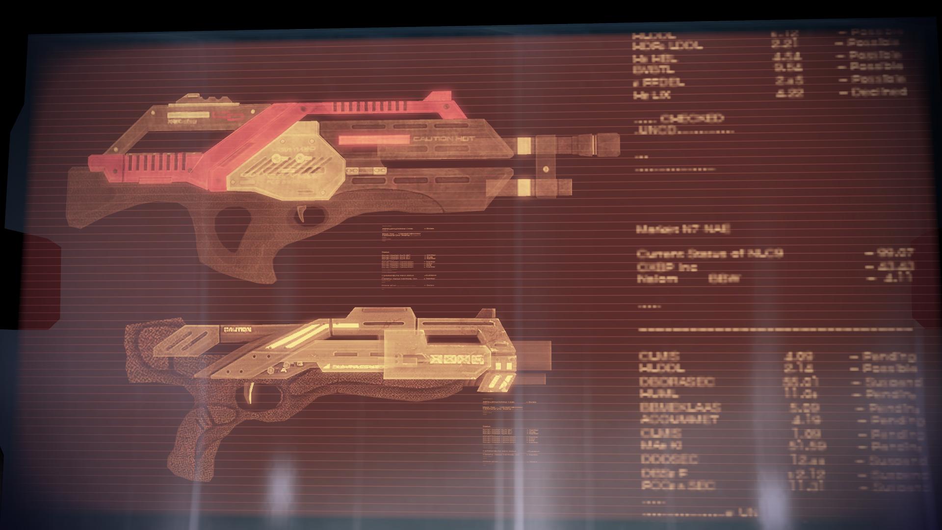 пистолеты, Mass Effect, оружие - обои на рабочий стол