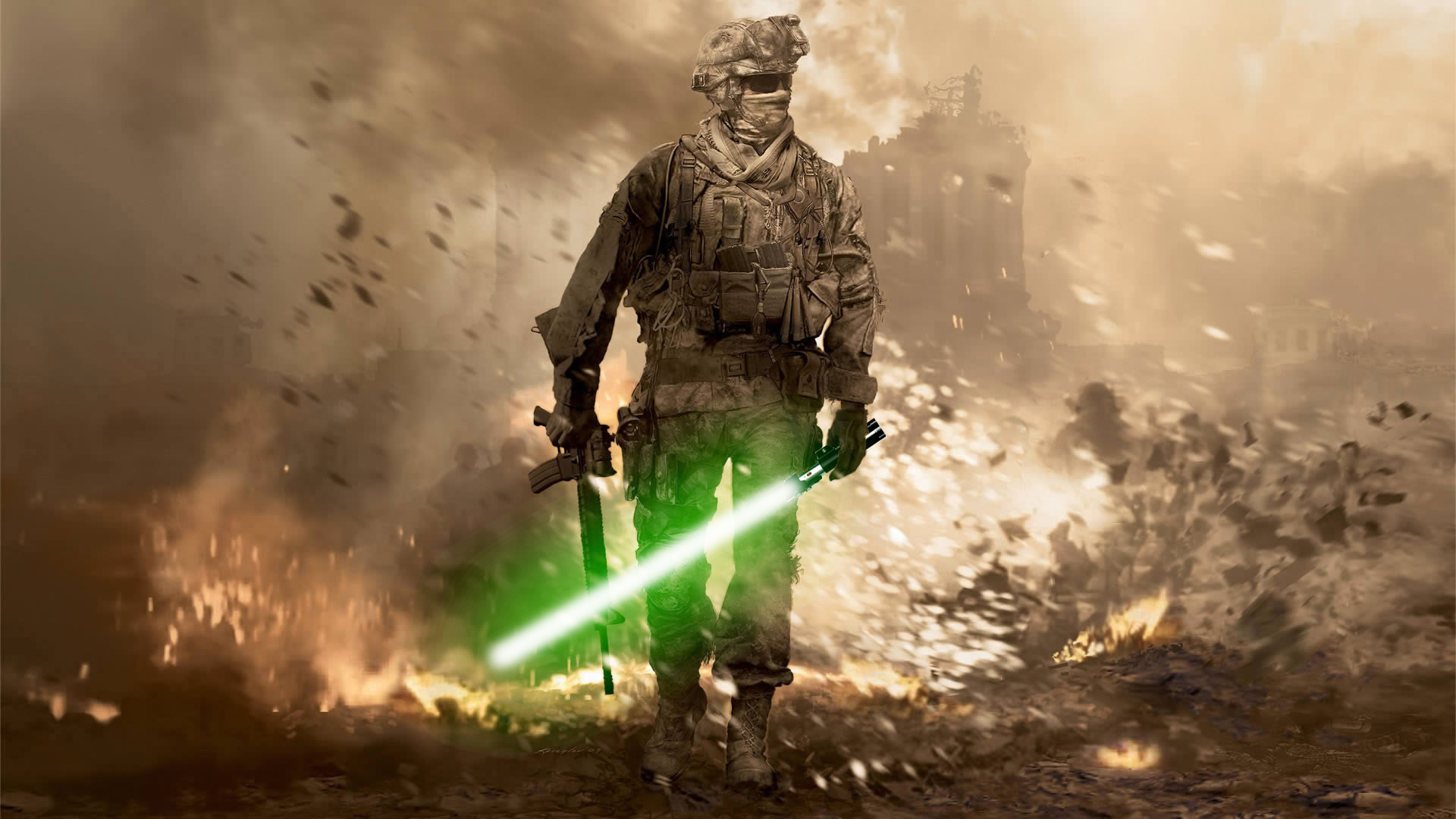 Звездные Войны, мечи, Чувство долга, Зов Duty: Modern Warfare 2 - обои на рабочий стол