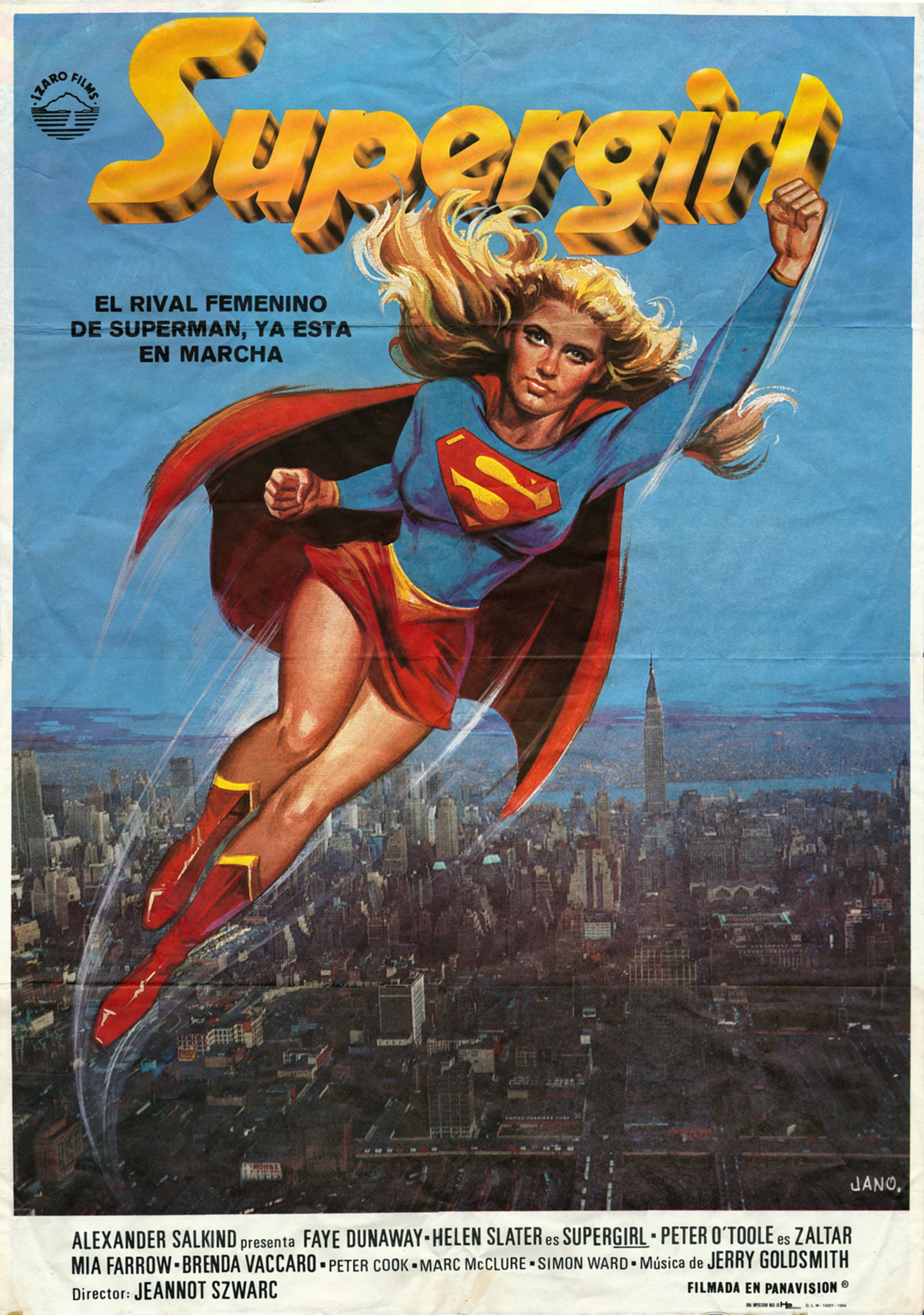 The super girl 1979. Хелен Слейтер Супергерл. Супергерл 1984 Постер.