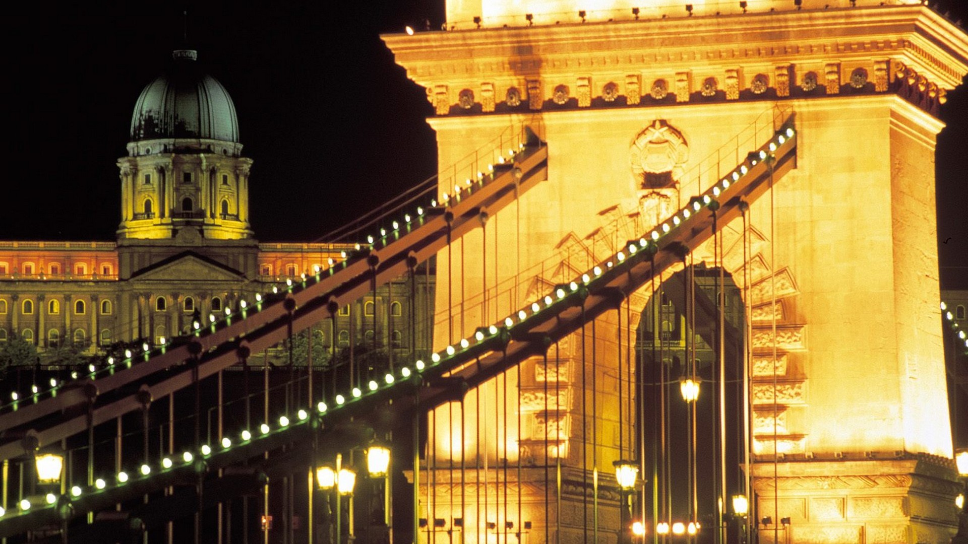 Венгрия, Будапешт, цепной мост - обои на рабочий стол