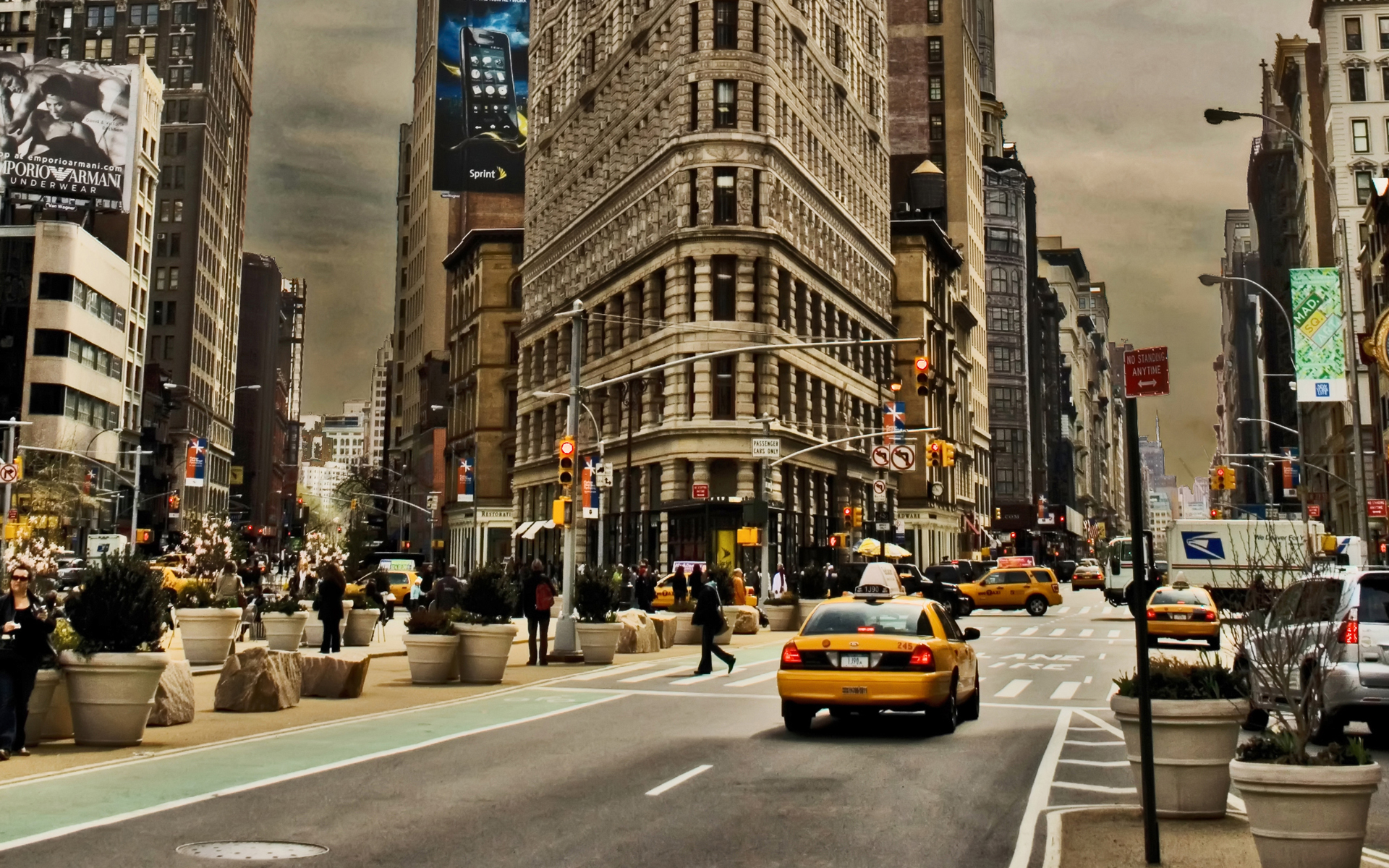 города, желтый цвет, здания, Нью-Йорк, Фуллер Строительство - обои на рабочий стол
