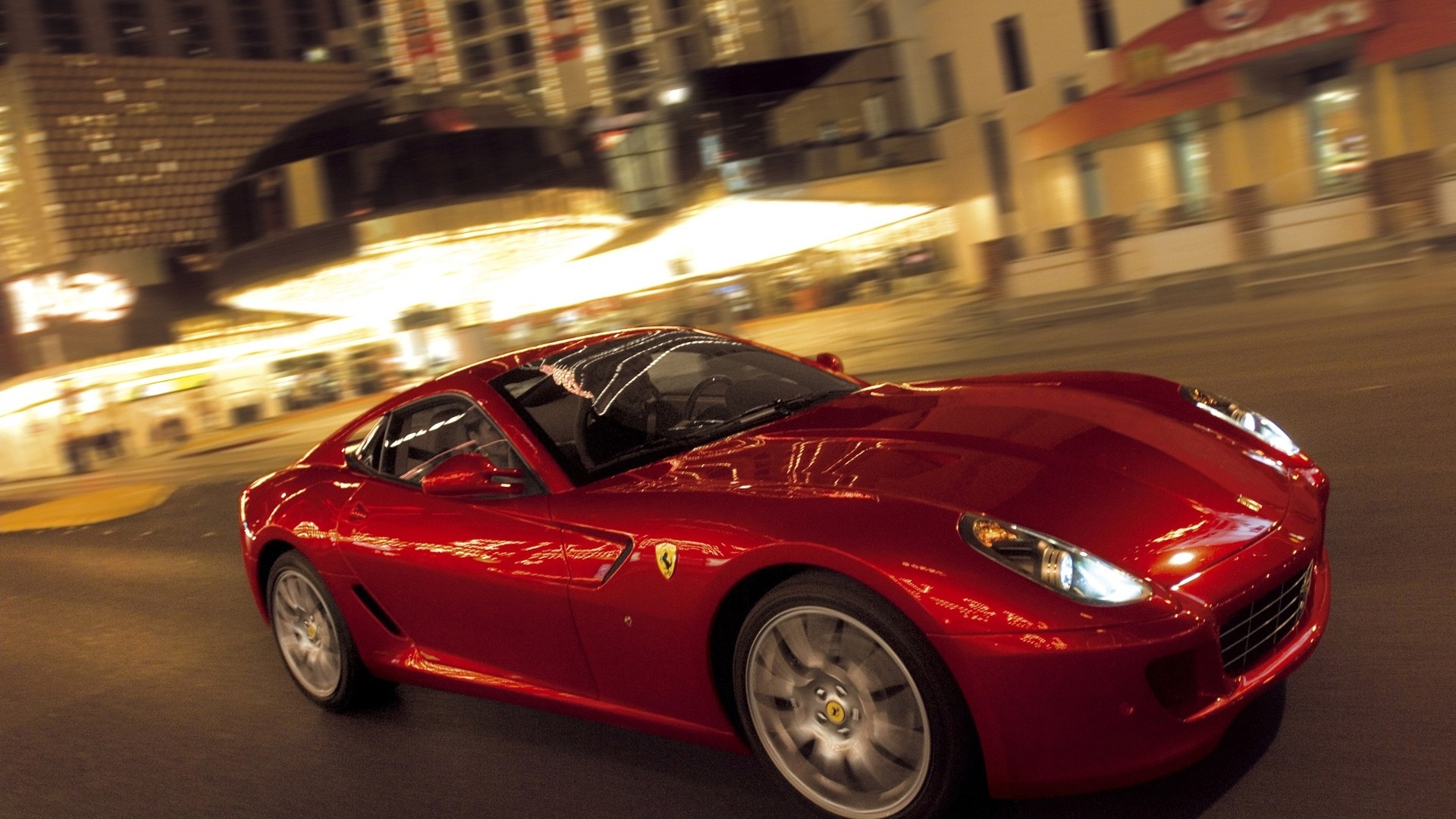 улицы, красный цвет, автомобили, Феррари, транспортные средства, Ferrari 599 GTB Fiorano - обои на рабочий стол